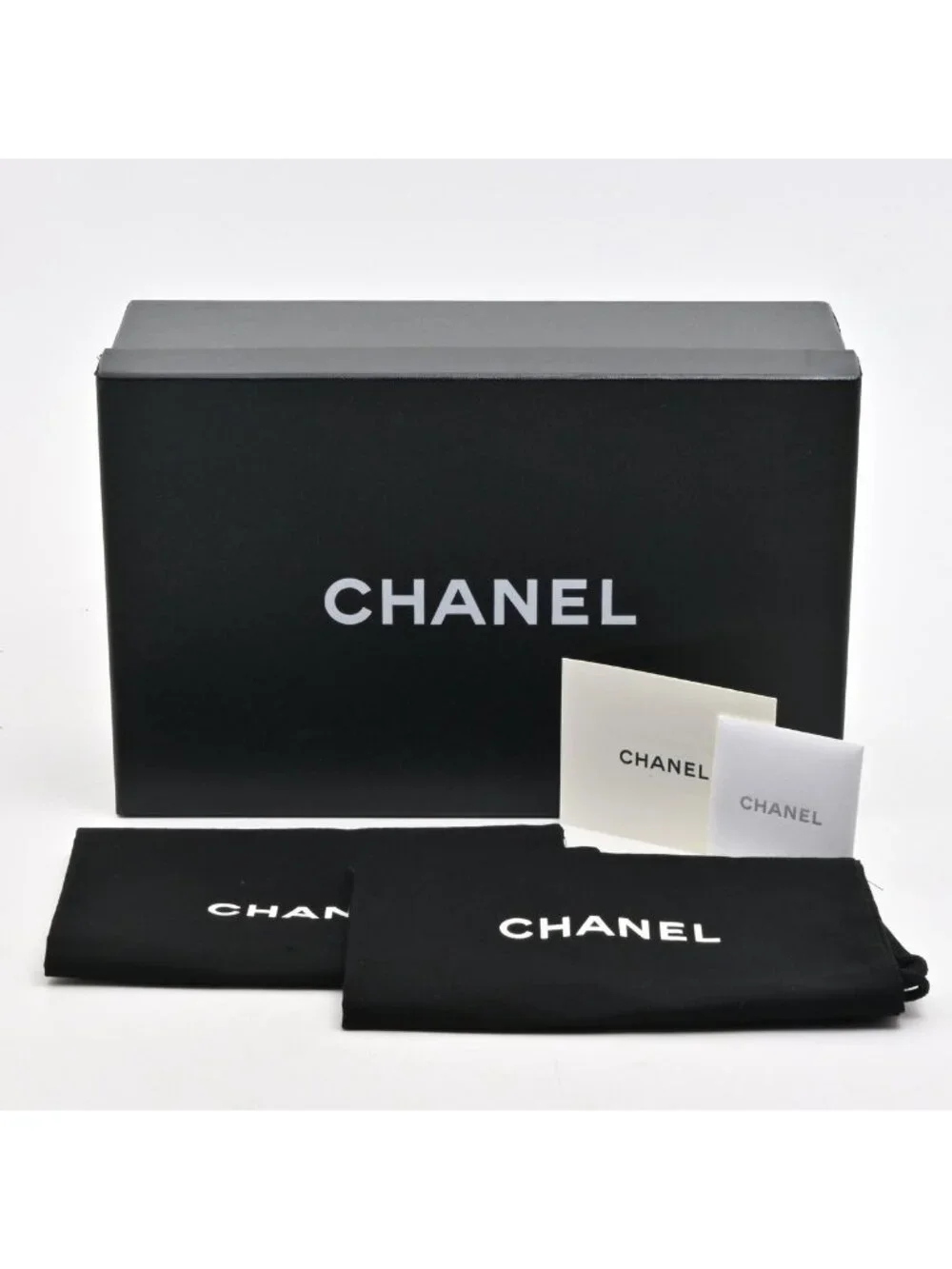 Chanel Pumps C Beige Black Lambskin Heel
